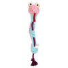 Creative Pet Plush Snake Corduroy Dog Chew Squeaky Rope Toy