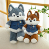 High Quality Custom Plush Stuffed Cartoon Running Fox Husky Toy Child Gift