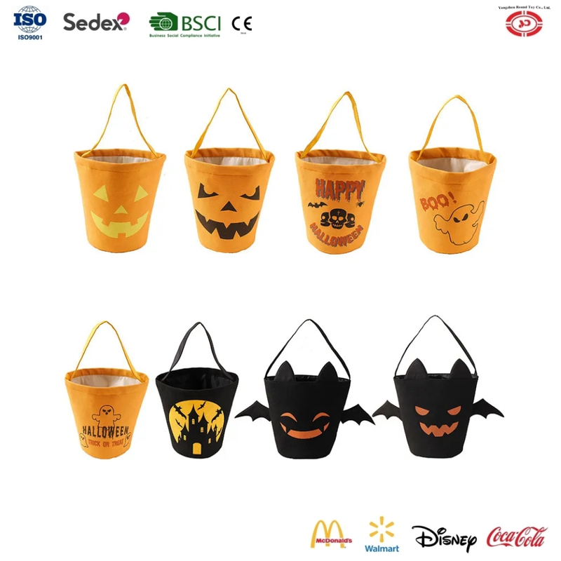 YD-KB471 Halloween Candy Bucket Festival Gift Wrap Party Favors Cartoon Kids Gift Toys