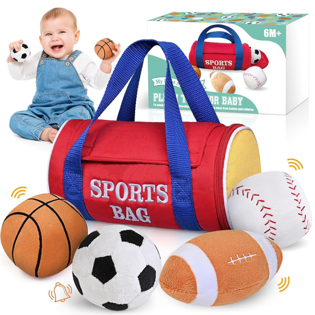 Set Mainan Interaktif Kertas Dering Seri Bola Lembut Mewah Bayi Kustom
