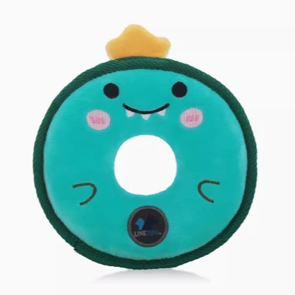 Custom Wholesale Plush Stuffed Pet Doughnuts Disc Dog Chew Squeaky Toy