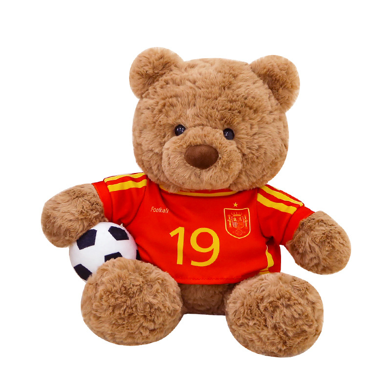 Wholesale Plush Stuffed Soft Fluffy Teddy Bear Toy Doll Gift with Customized Clothes