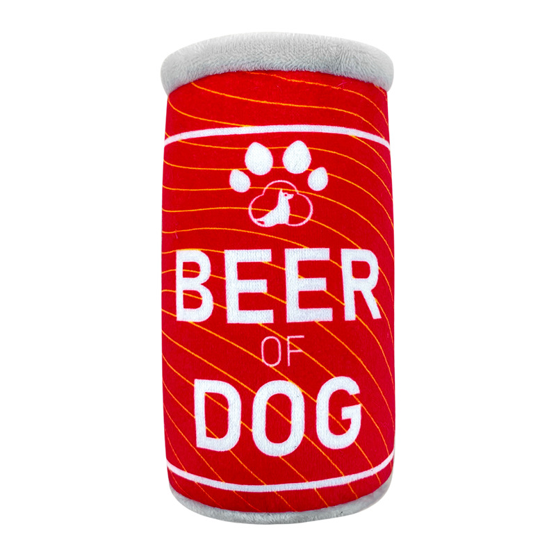Grosir Kustom Amazon Hot Pet Plush Diisi Botol Mainan Kunyah Squeaky