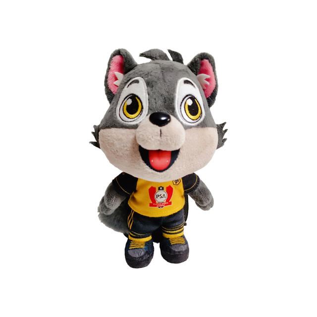 Grey Soft Smiling Wolf Plush Gifts Wholesale Mascot Animal Toys