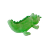 Green aligator soft mini plush custom stuffed toy with zipper keychain