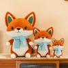 Fox Animal Fluffy Soft Stuffed Doll with Scarf Custom Pillow Gift Plush Toys