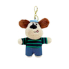 Plush dog new suit mini stuffed soft animal doll toy cute CE keychain
