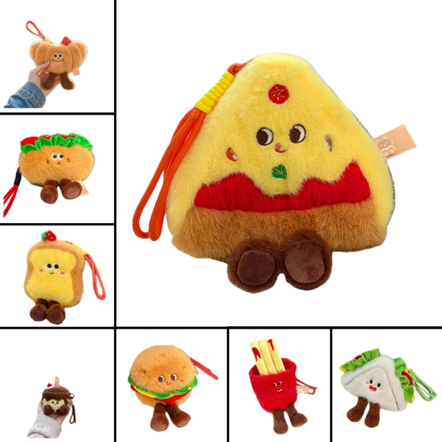 New Custom Plush Stuffed Cartoon Food Series Toy Widget