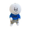 White Cheap Mini Doll Toy Plush Keychain with Hoodie