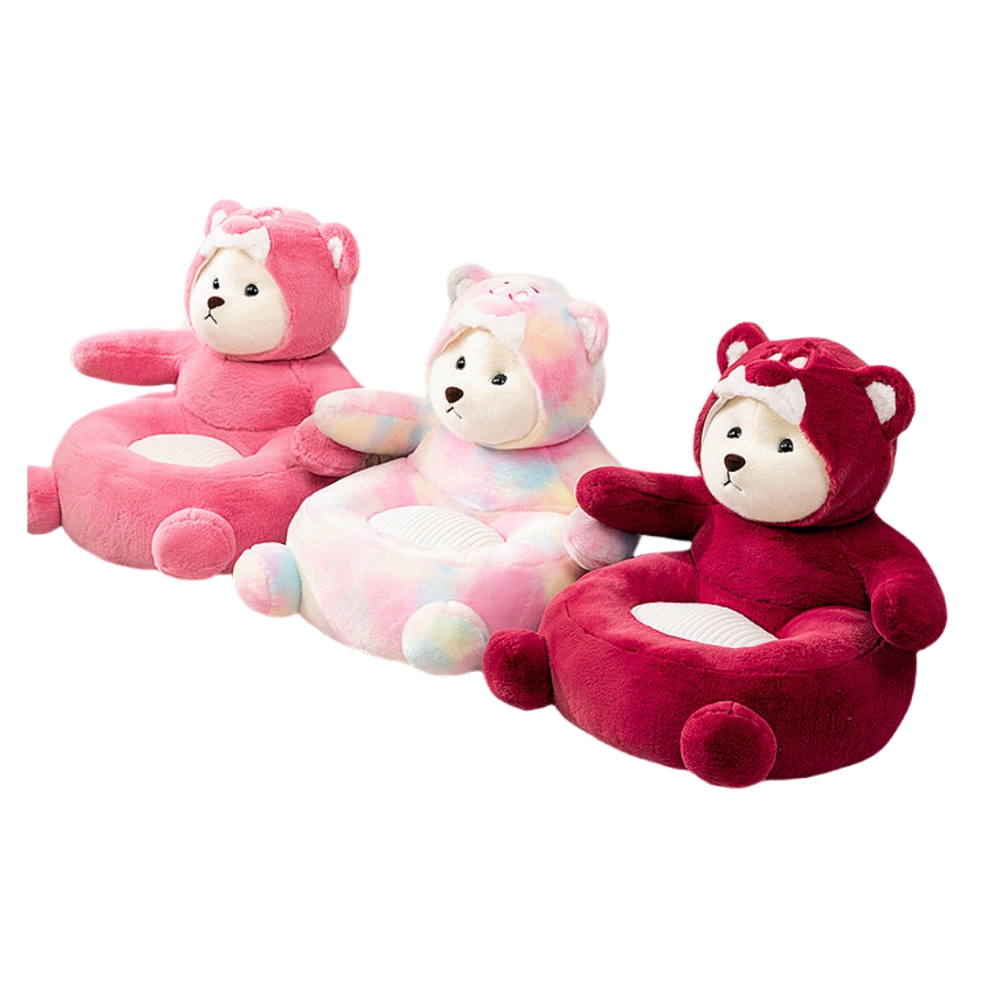 Animal Fluffy Bear Plush Baby Soft Sitting Chair Sofa