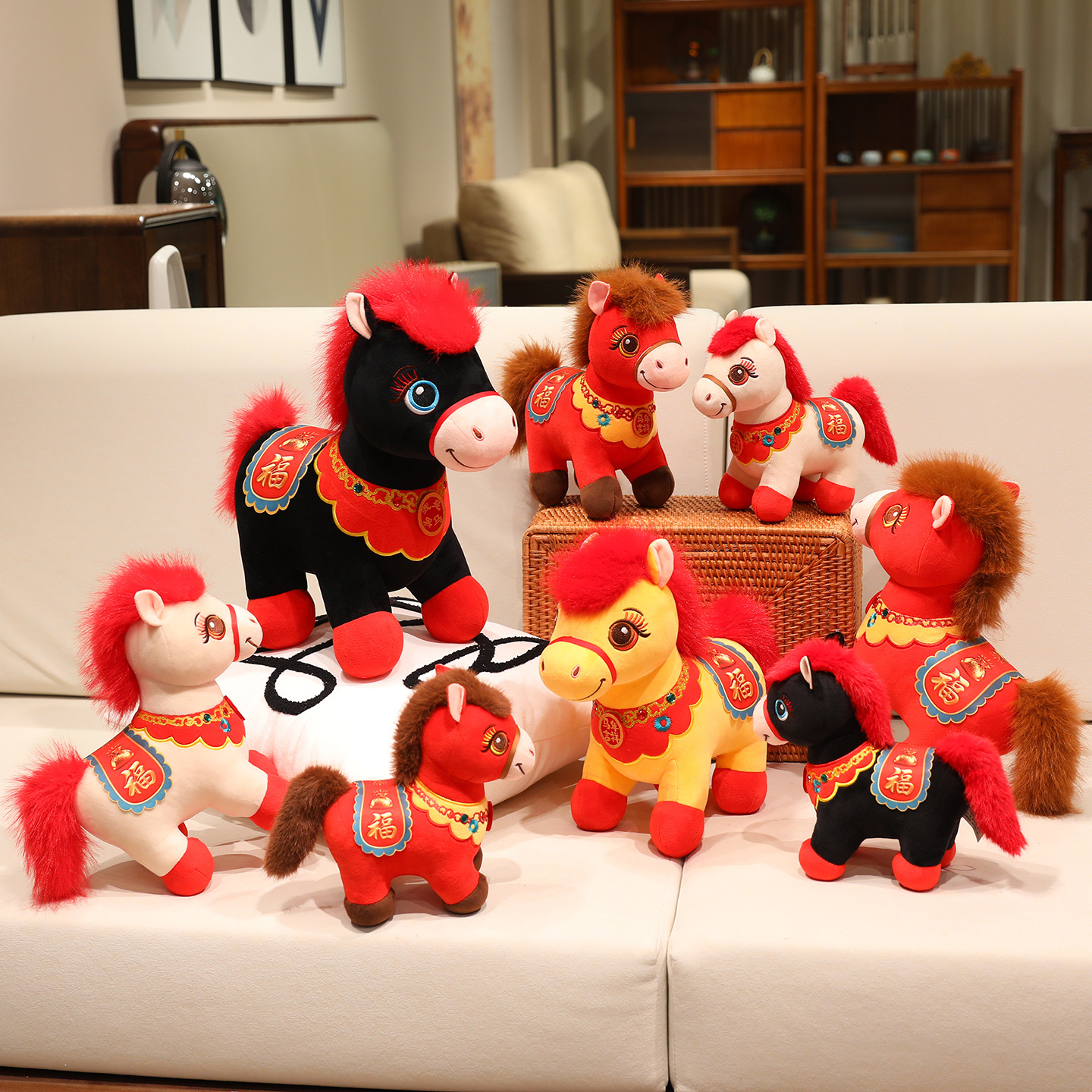 2026 Teacht Nua Plush Stuffed Gleoite Horse Toy Child Doll ón monaróir tSín  - Yangzhou Round Toy Co., Ltd., image size:1440x1440