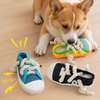 High Quality Pet Plush Shoe Shape Dog Squeaky Chew Rope Toy