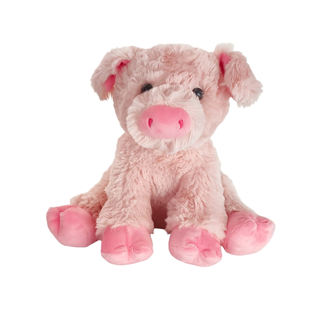 Fluffy Plush Pink Pig Sitting Animal Wholesale Stuffed Soft Mascot Gift Toys