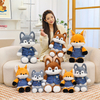 High Quality Custom Plush Stuffed Cartoon Running Fox Husky Toy Child Gift