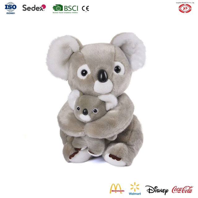 YD-BD069 Koala Plush Simulation Animal met Joey Soft Custom Mascot Gift Toy