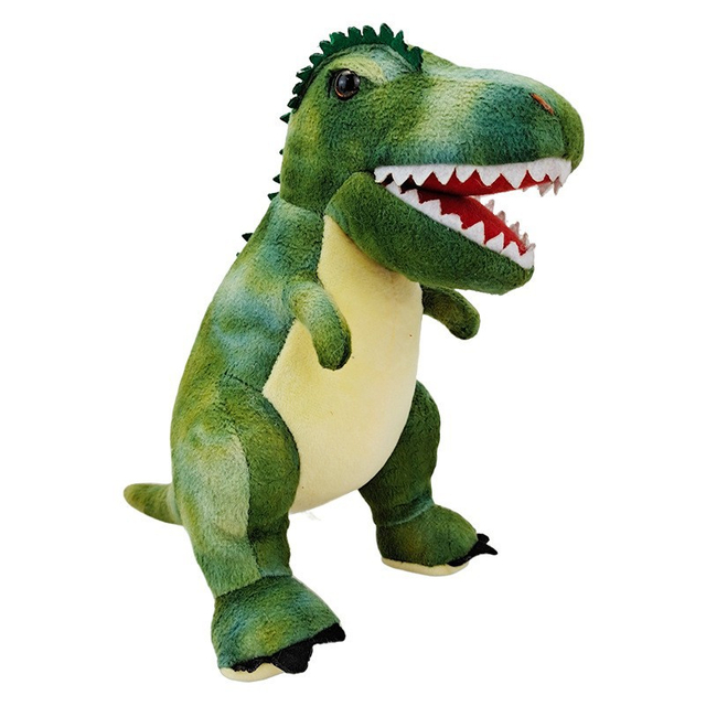 Green Plush Stuffed Simulated Tyrannosaurus Dinosaur Toy Boy Gift