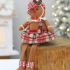 Christmas Plush Stuffed Cute Long Leg Gingerbread Man Cook Toy Doll