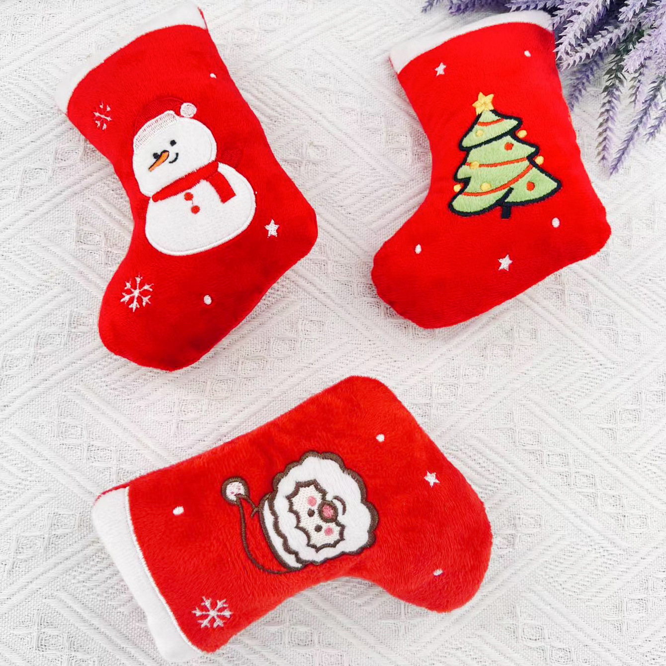 YD-BD012 Christmas Mascot Sock Custom Pet Gift Wholesale Factory Squeaky Dog Toy