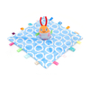 Baby Comforter Soft Soother Blanket with Teether Satin Label Infant Blanket