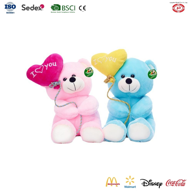 YD-BD038 Valentines Bear Plush Glowing Custom Teddy Soft Gitf Toy with LED