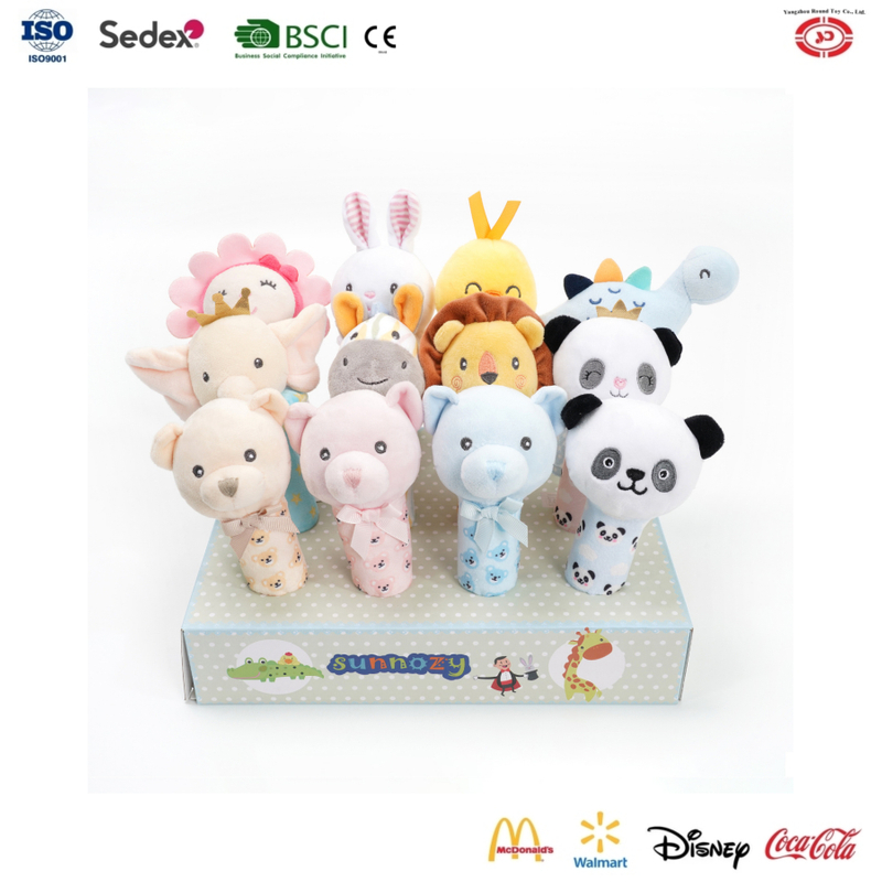 YD-BD046 Baby Hand Shaking Rattle Plush Soft Gift Custom Toy Collections