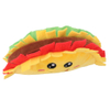 YD-BD015 Sandwich nice food custom design plush embroidered squeaky dog chewy toy