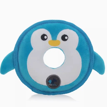 Custom Wholesale Plush Stuffed Pet Doughnuts Disc Dog Chew Squeaky Toy