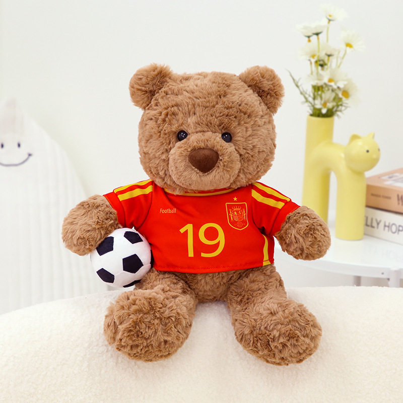 Wholesale Plush Stuffed Soft Fluffy Teddy Bear Toy Doll Gift with Customized Clothes