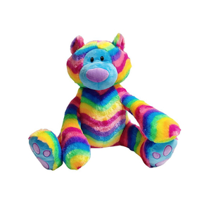 Rainbow teddy bear plush stuffed soft animal CE custom toys