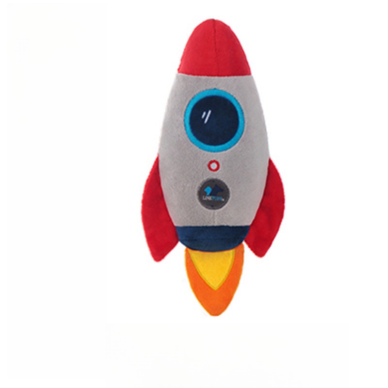 Atacado personalizado para luxuosos de animais de estimação de pelúcia de cachorro alienígena recheado Chew Squeaky Toy