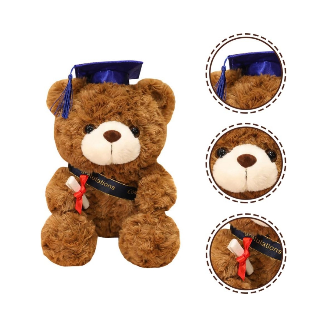Graduation Bear Plush with Diploma Doctor Hat Soft Stuffed Toys