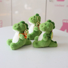 Dinosuar Mini Doll Plush Soft Green Stuffed Custom Animal Toy Keychain