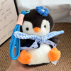 High Quality Custom Plush Stuffed Cute Penguin Toy Keychain Widget
