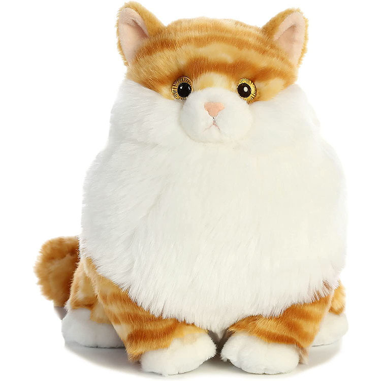 New Design Plush Stuffed Cartoon Sitting Fat Soft Cat Toy Doll