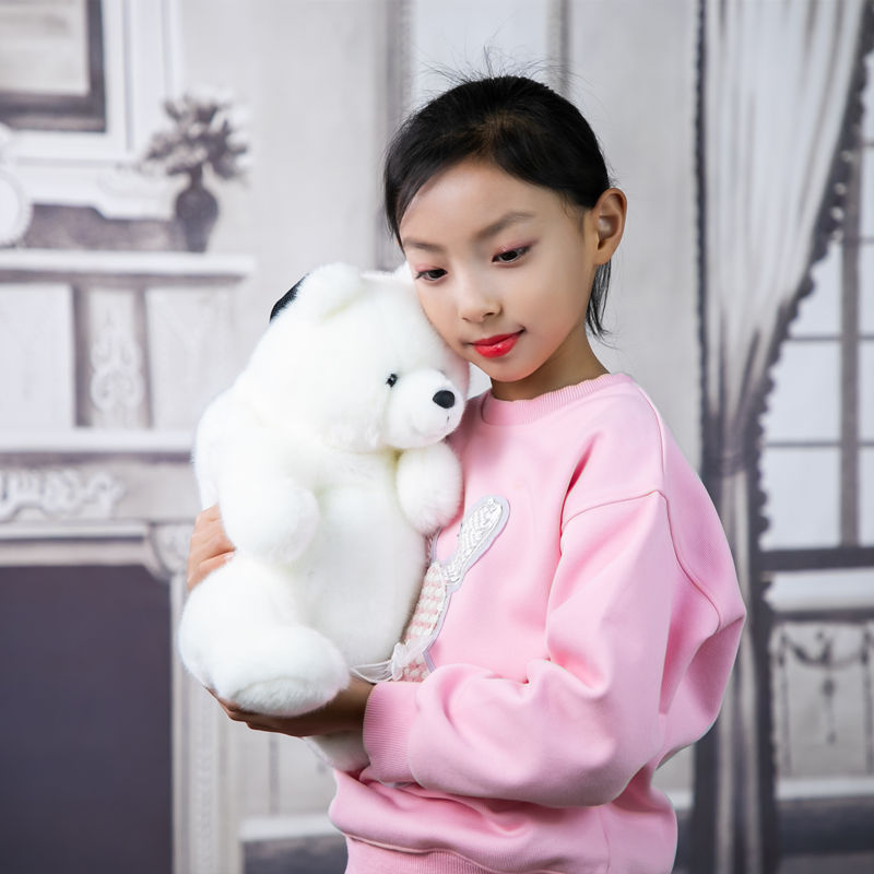 Memorial Hall Gift Shop Plush Toy Stuffed White Polar Bear Doll Backpack