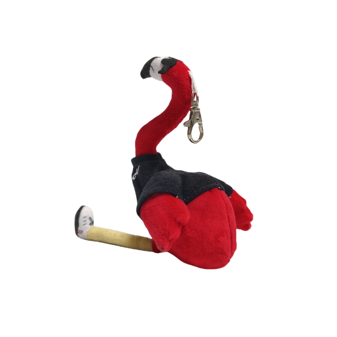 Red Flamingo Plush Soft Toy Custom Kids Keychain