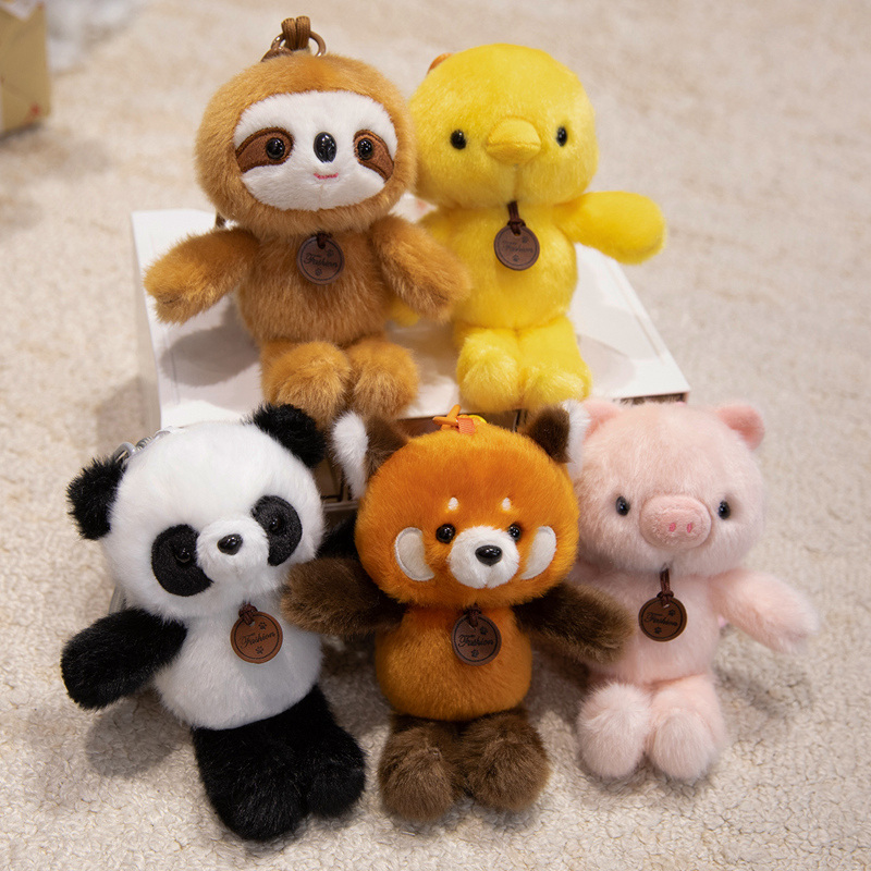 High Quality Wholesale Plush Stuffed Cute Custom Animal Toy Keychain