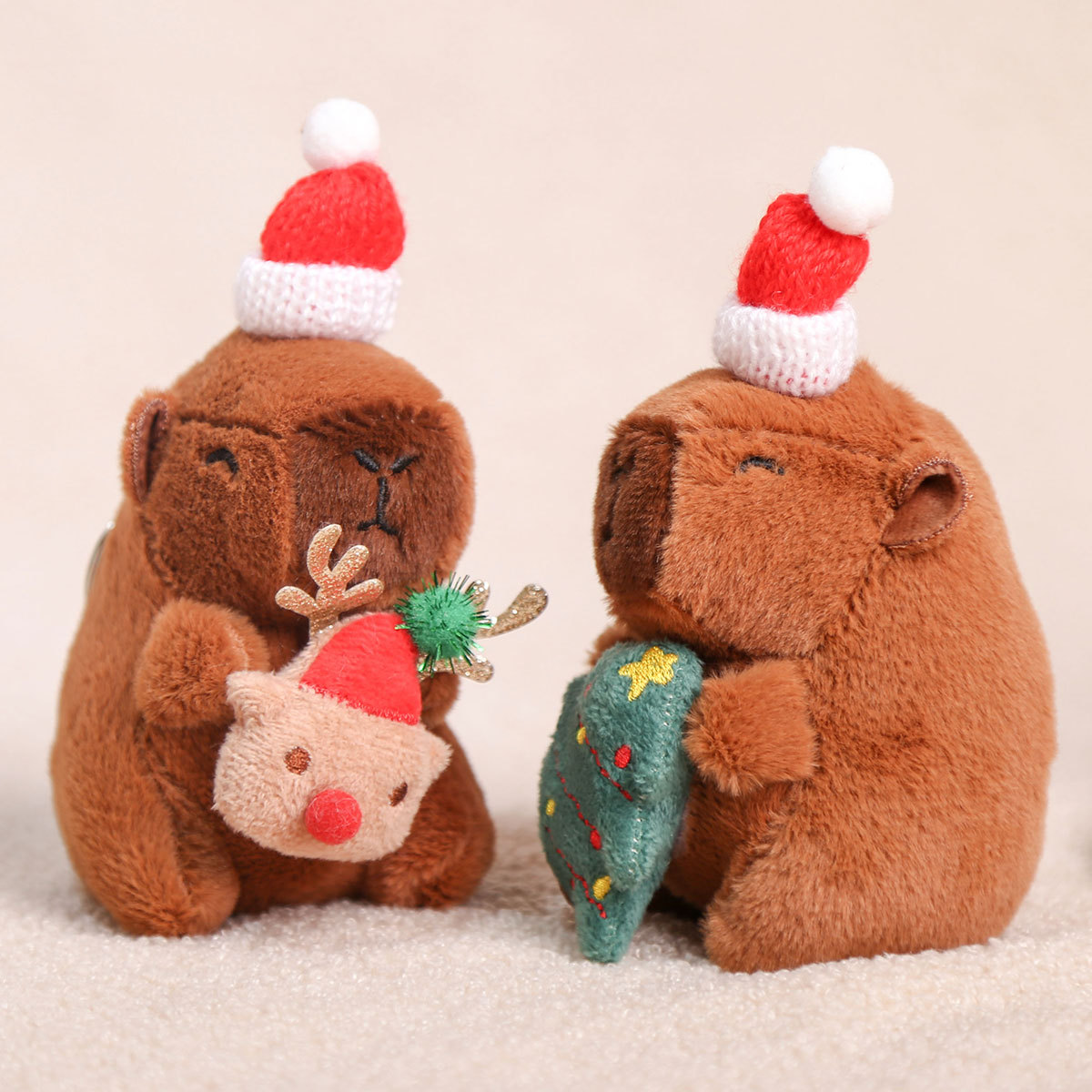 Christmas Plush Capabara Decoration Gift Kids Custom Wholesale Mascot Toys