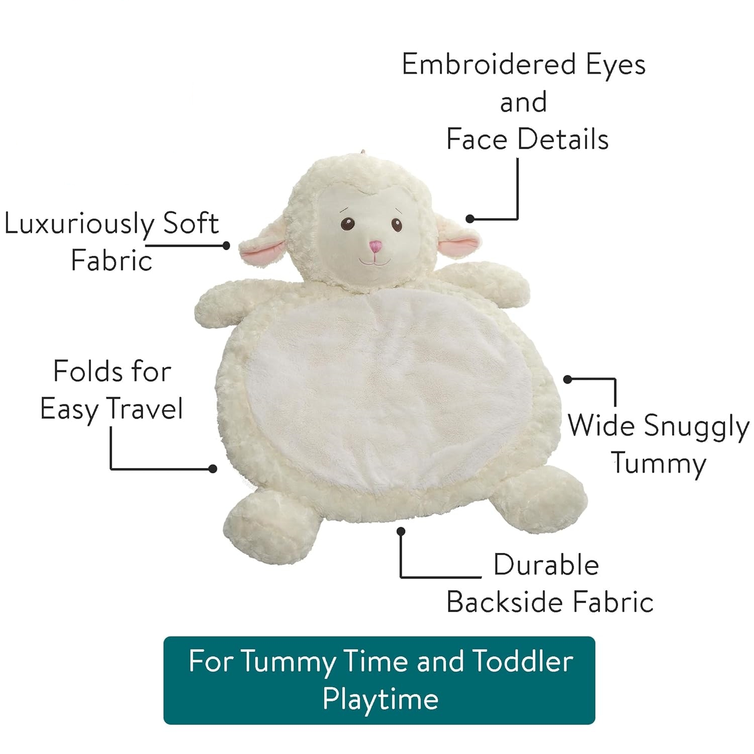 Lamb Animal Plush Soft Factory Wholesale Baby Play Mat