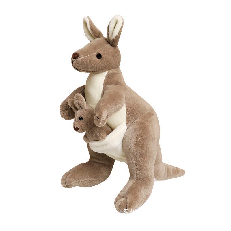 YD-KB070 Kangaroo Grey Soft Stuffed Plush Animal Custom Wholesale Toy with Joey