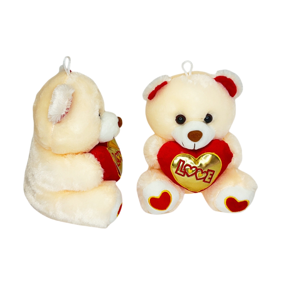 Custom Plush Stuffed Reflective Love Teddy Bear Toy Keychain