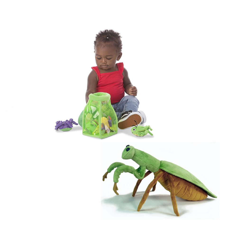 Grasshopper Realistic Stuffed Plush Soft Bug Insect Set Kids Gift OEM Toys