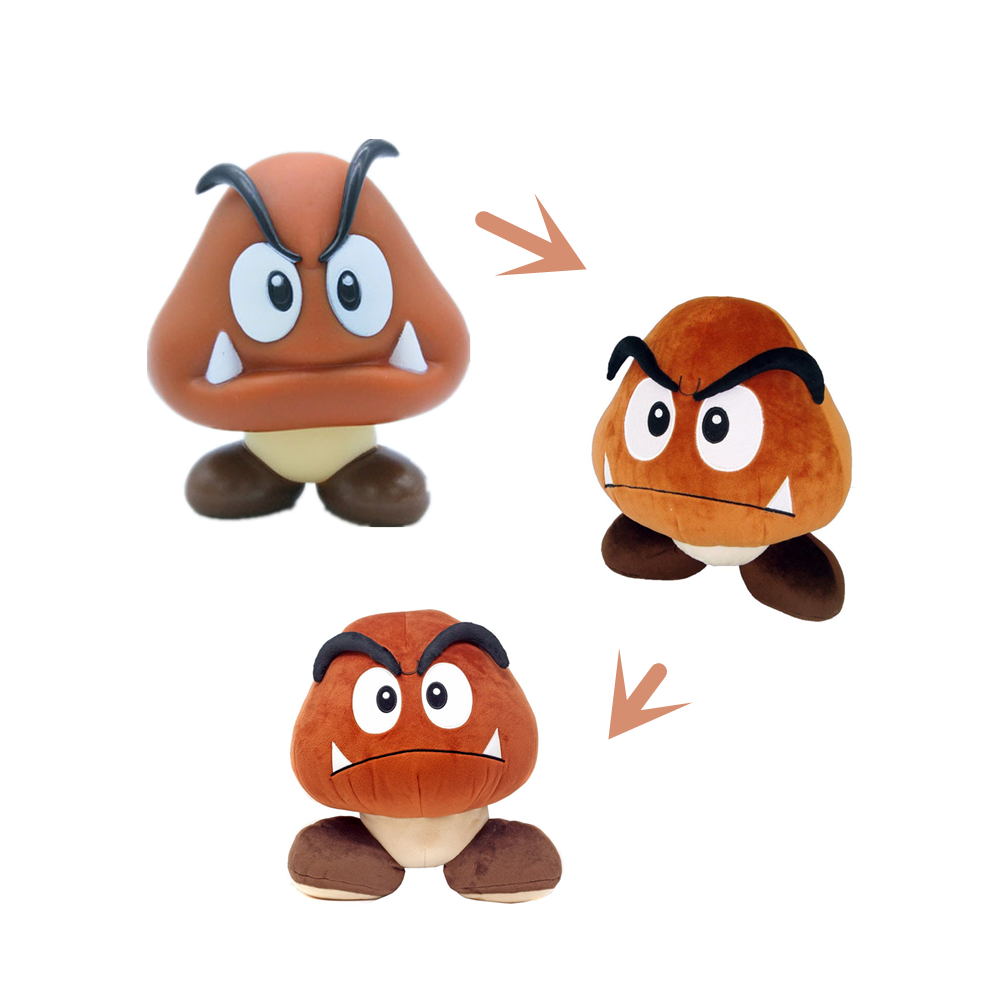 Nintendo Mushroom Super Mario Goomba Cartoon OEM Plush Soft Custom Animal Toy