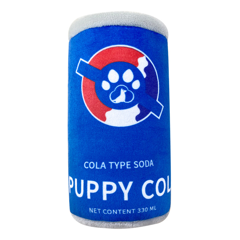 YD-BD007 Soda Beer Can Custom Design Pet Suply Soft Plush Squeakky Dog Chewy Toy