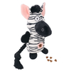 YD-BD024 Hiding Food Custom Animal Zebra Plush Pet Supply Dog Squeaky Toy