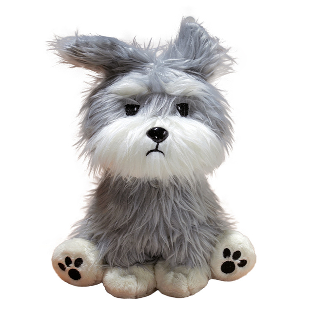 PLUSH CUSTOM PLUSH PLUSH BLOVE SCHNAUZER DOG POLIȚI PENTRU PENTRU COPII