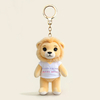 Custom Logo Wholesale Plush Stuffed Furry Cute Lion Toy Keyring