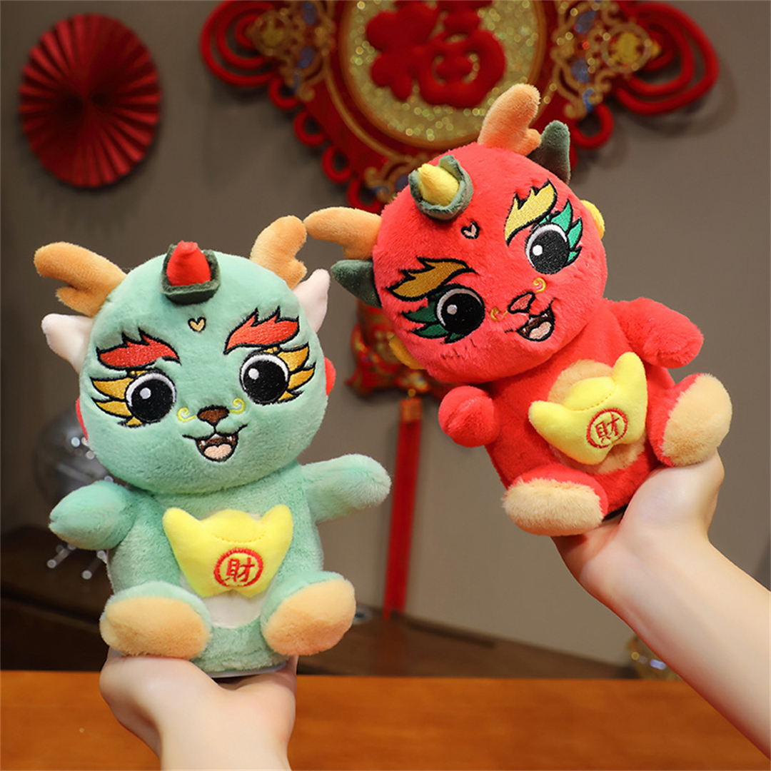 China Dragon Mascot Plush Soft Electric Recording Stuffed Toys