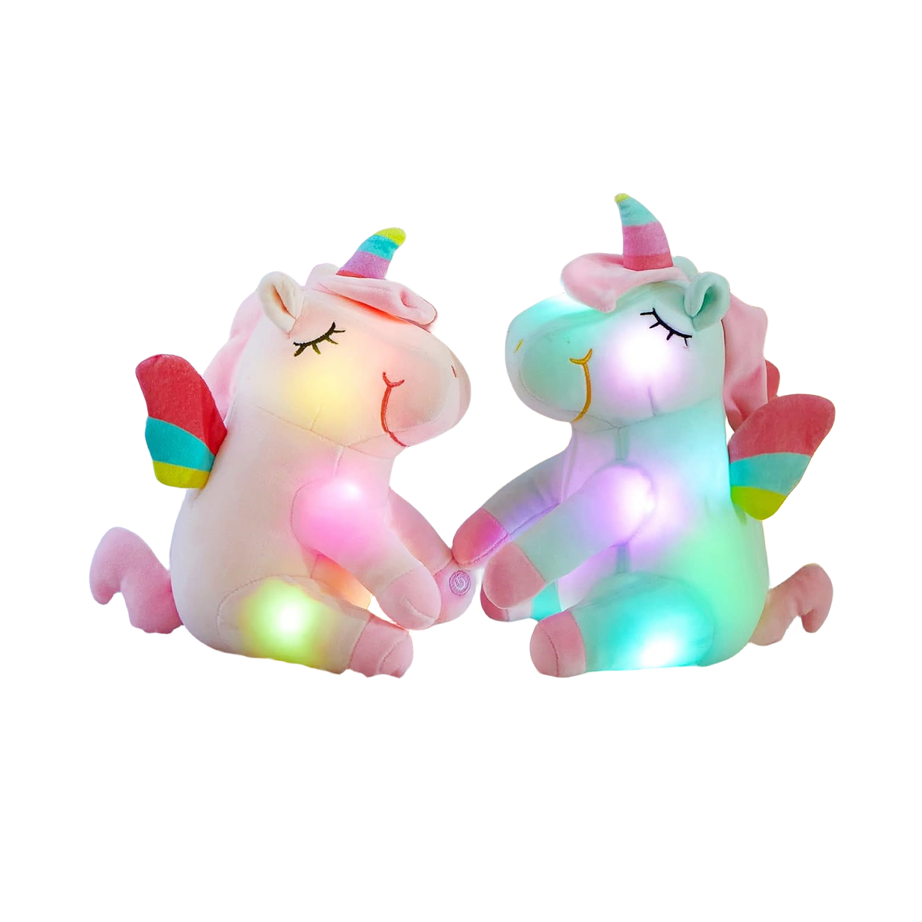 12'' Light Up Unicorn Stuffed Animal Soft Plush Toy with Colorful LED