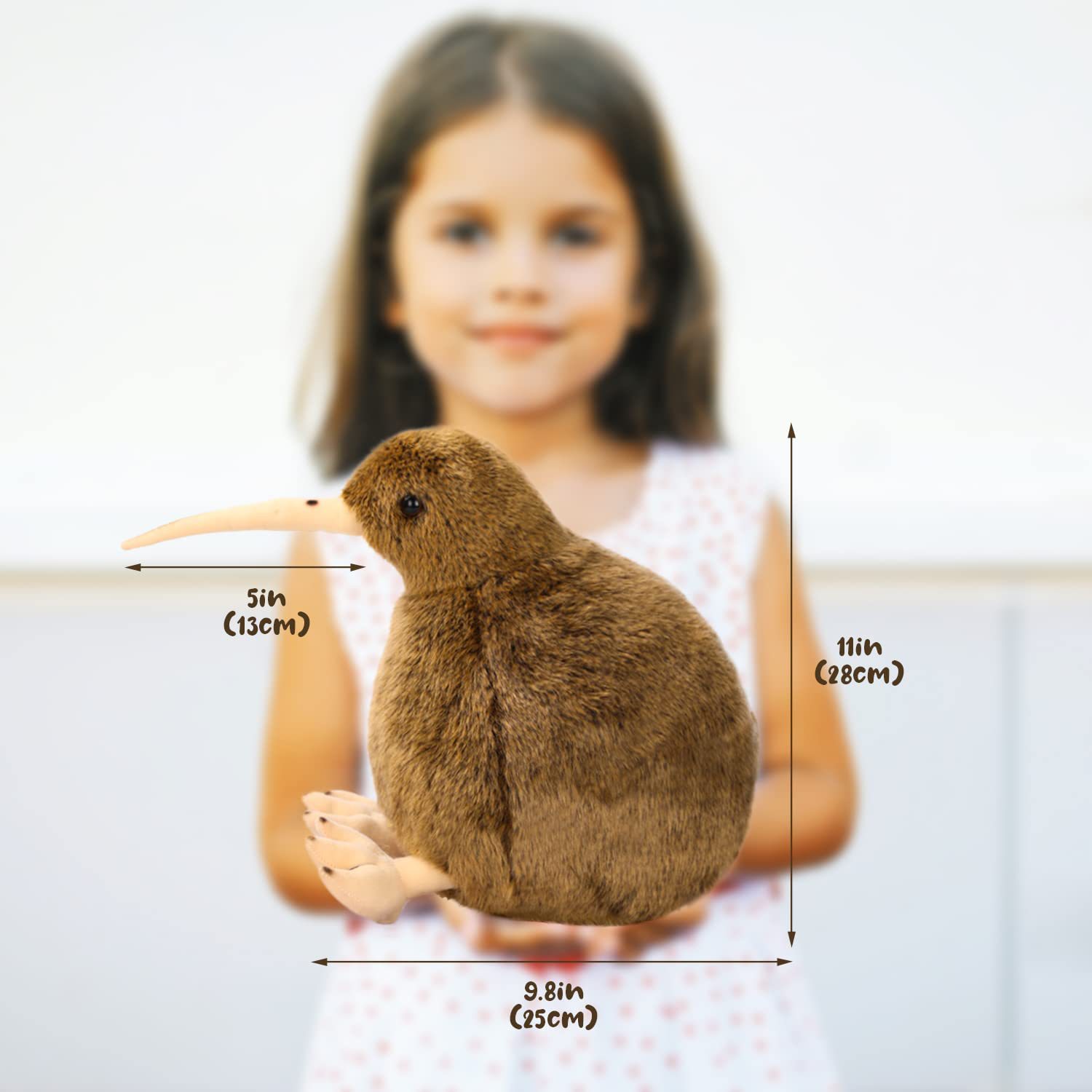 High Quality Plush Stuffed Simulated Fluffy Kiwi Bird Toy Doll